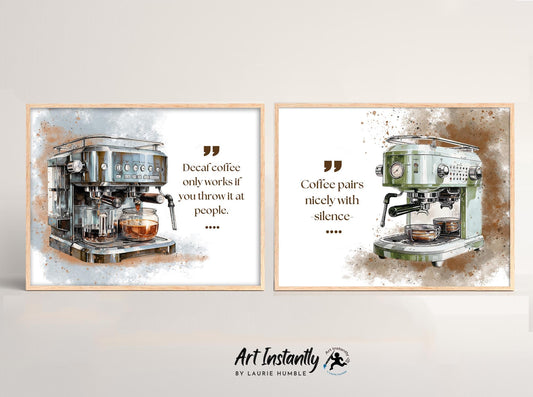 Coffee Poster Set of 2 Prints