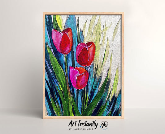 Contemporary Abstract Tulip Print