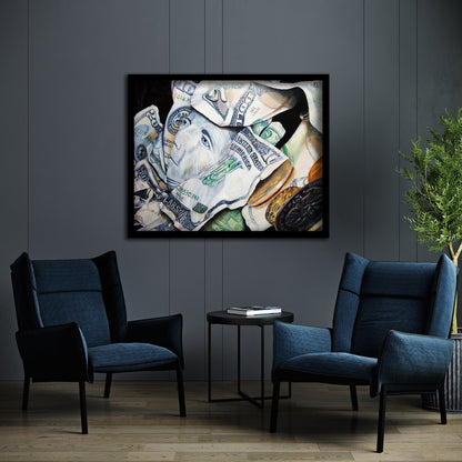 Money Oil Painting Print