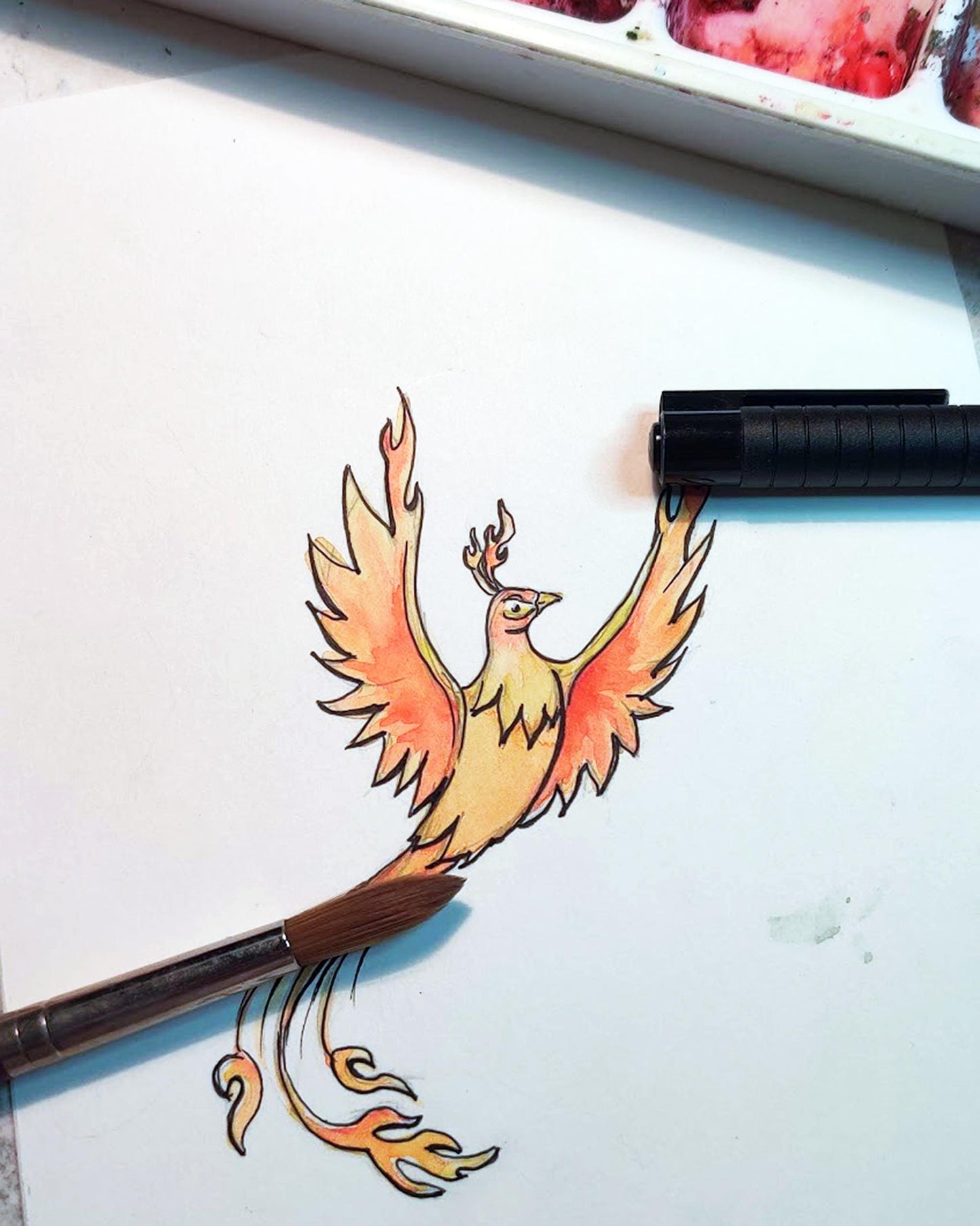 Phoenix Tattoo Flash Print