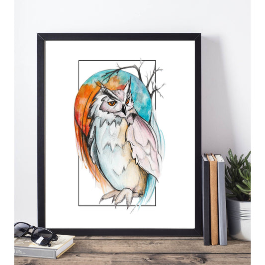 Owl Graphic Art Print