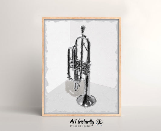 Trumpet Painting Digital Print