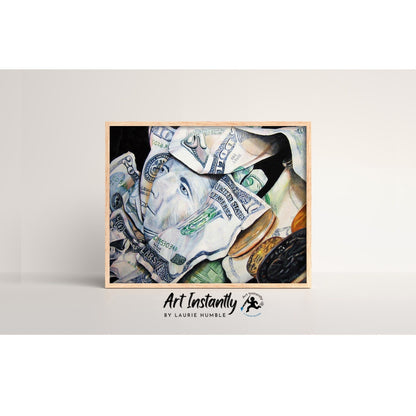 Money Oil Painting Print