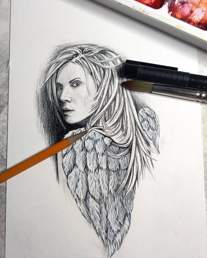 Warrior Angel Tattoo Design