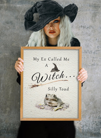 Funny Halloween Witch Print