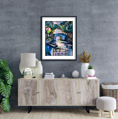 Blue Water Landscape Print