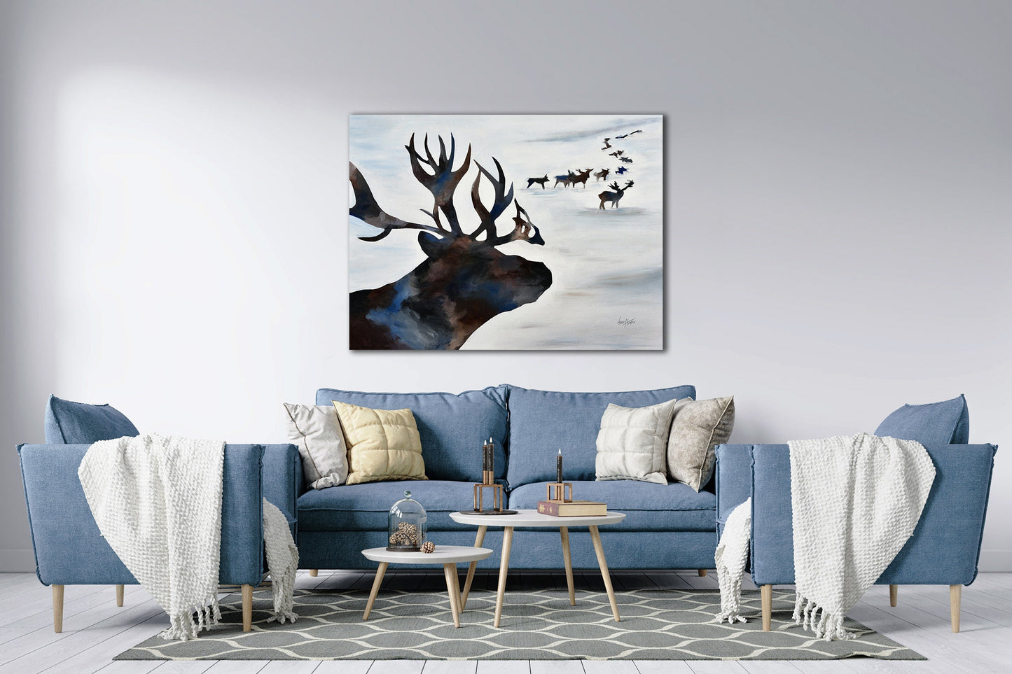 Reindeer Painting Print