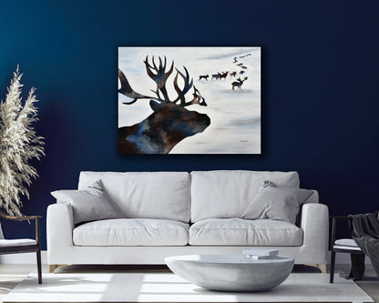 Reindeer Painting Print