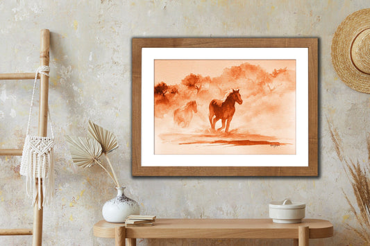 Running Horse Art Print