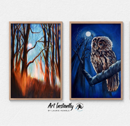 Owl and Forest Print Bundle