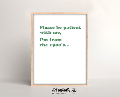Sage Green Age Humor Wall Art Set