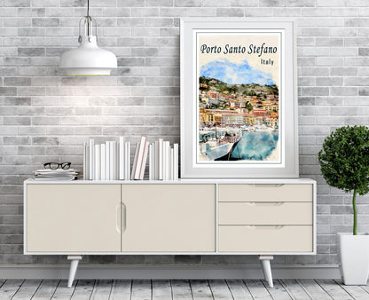 Italy Porto Santo Stefano Travel Poster