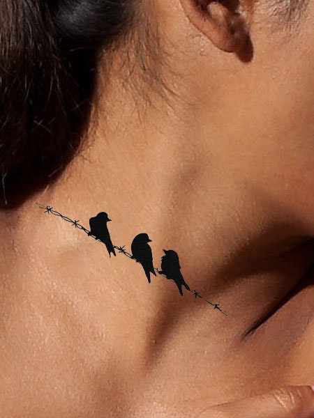 Birds on a Wire Tattoo Design