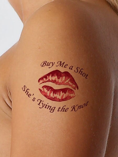 Bridesmaids Bachelorette Temporary Tattoo Design