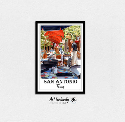 San Antonio Travel Poster