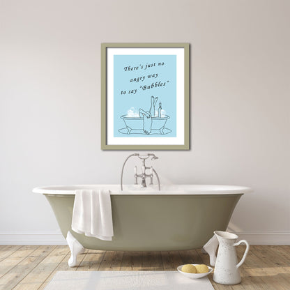 Blue Bathtub Art Print