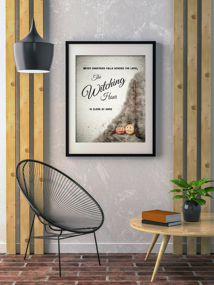 Farmhouse Halloween Decor  Poster