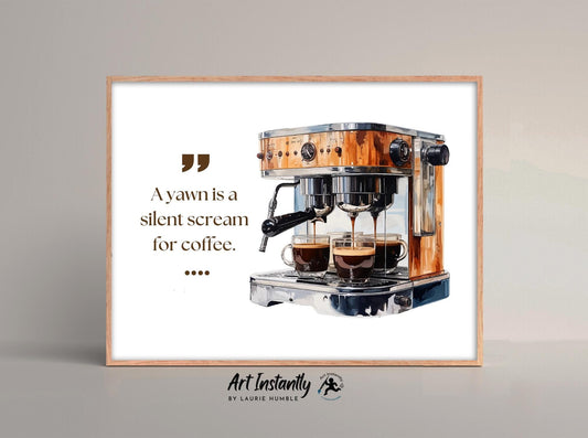 Funny Coffee Bar Wall Art Printable