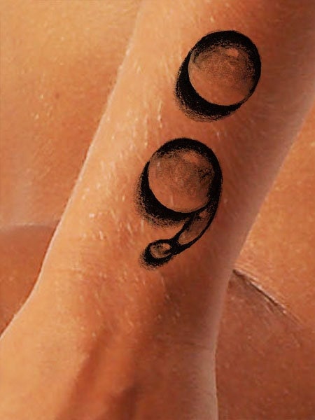 Semi Colon Tattoo Design