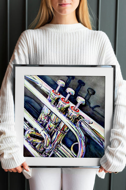 Trumpet Painting Jazz Poster