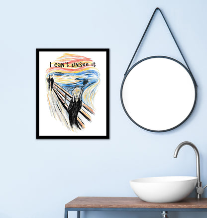 Funny Bathroom Scream Print