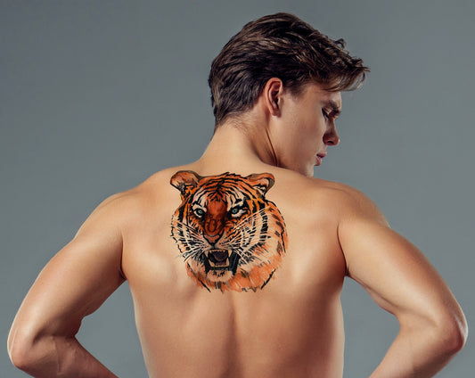 Orange Tiger Tattoo Design