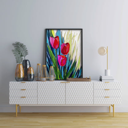 Contemporary Abstract Tulip Print