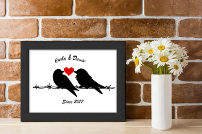 Personalized Paper Anniversary Gift Print