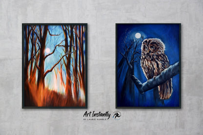 Owl and Forest Print Bundle