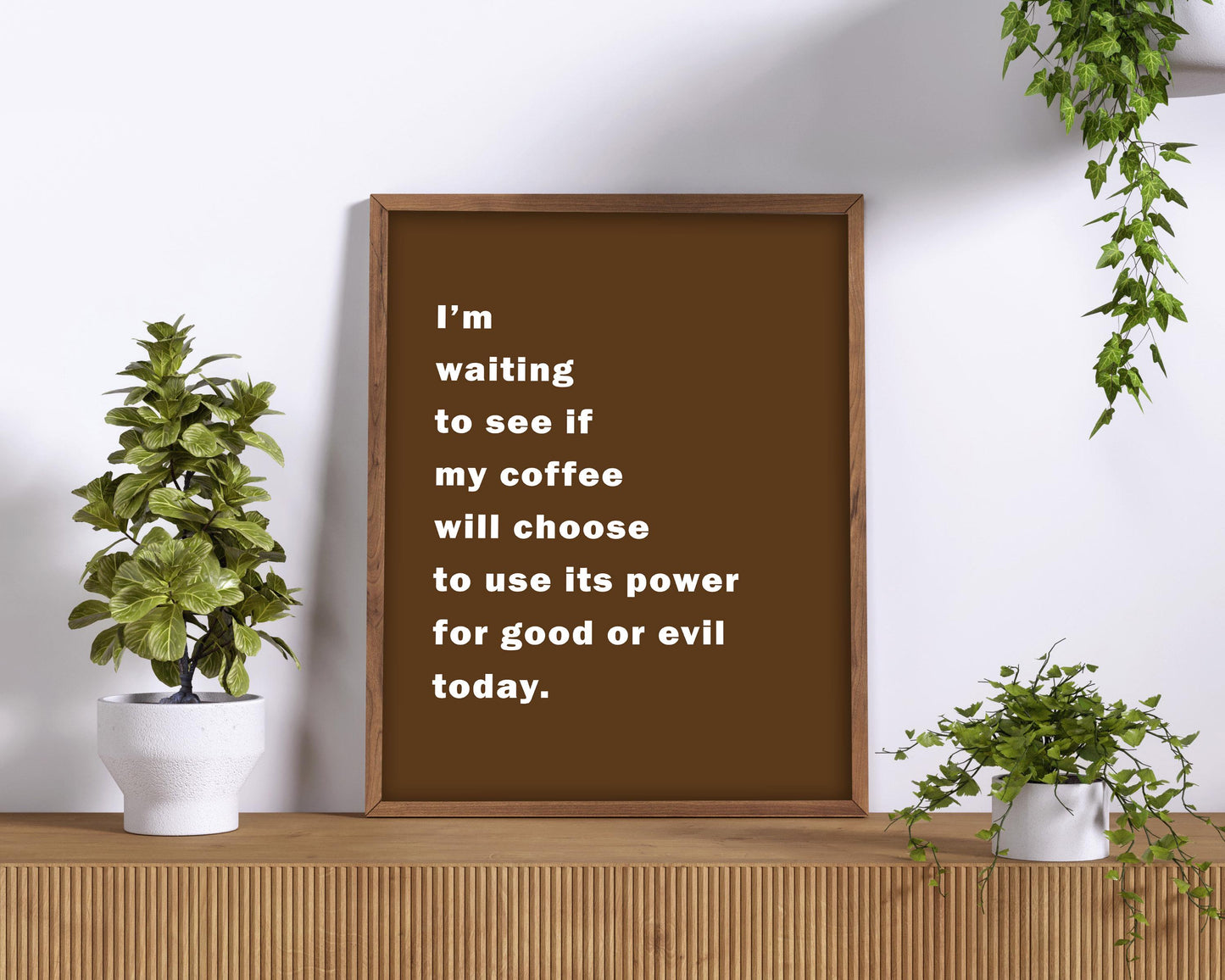 Funny Typography Coffee Print