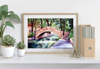 San Antonio Riverwalk Painting Print