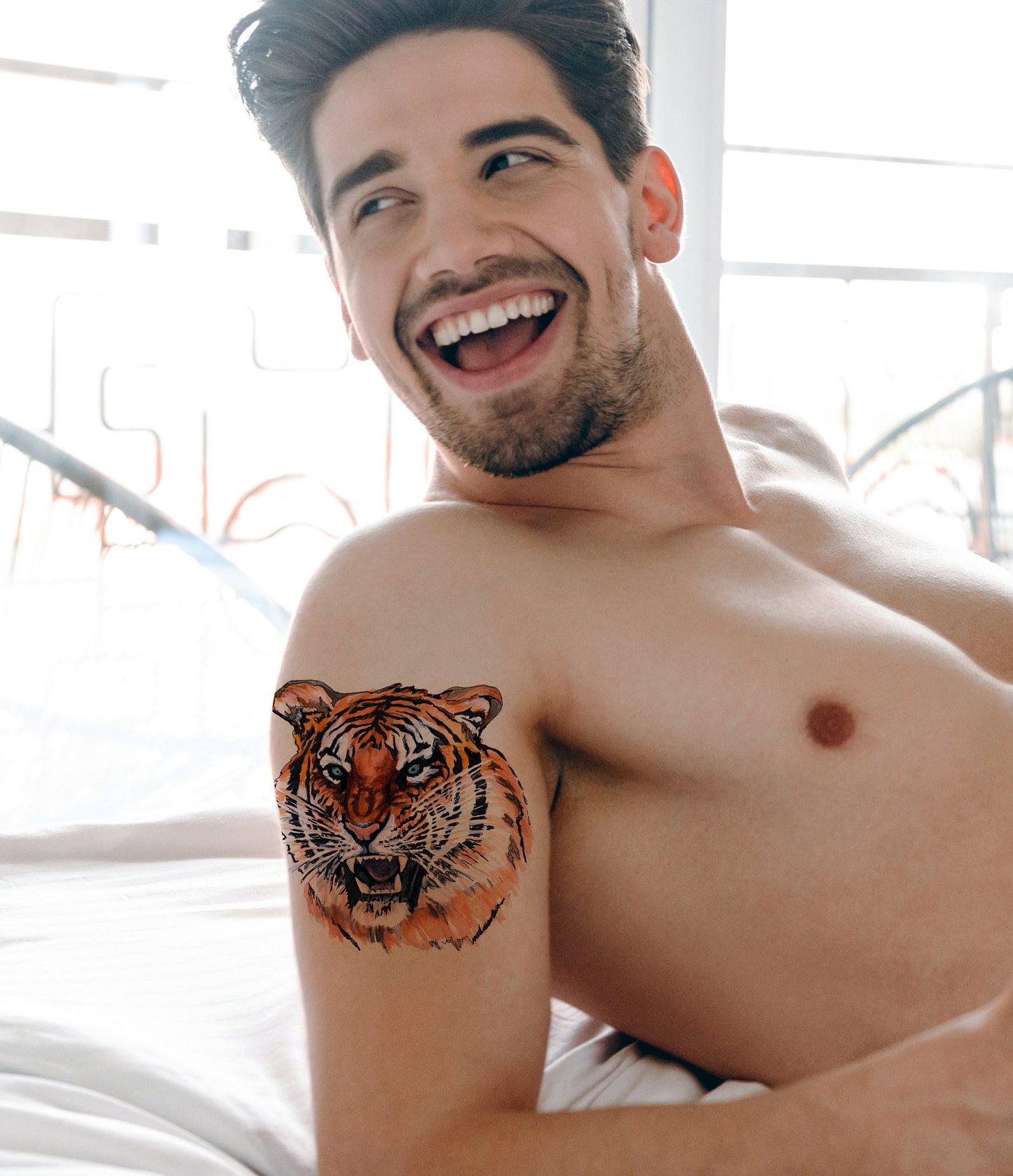 Orange Tiger Tattoo Design