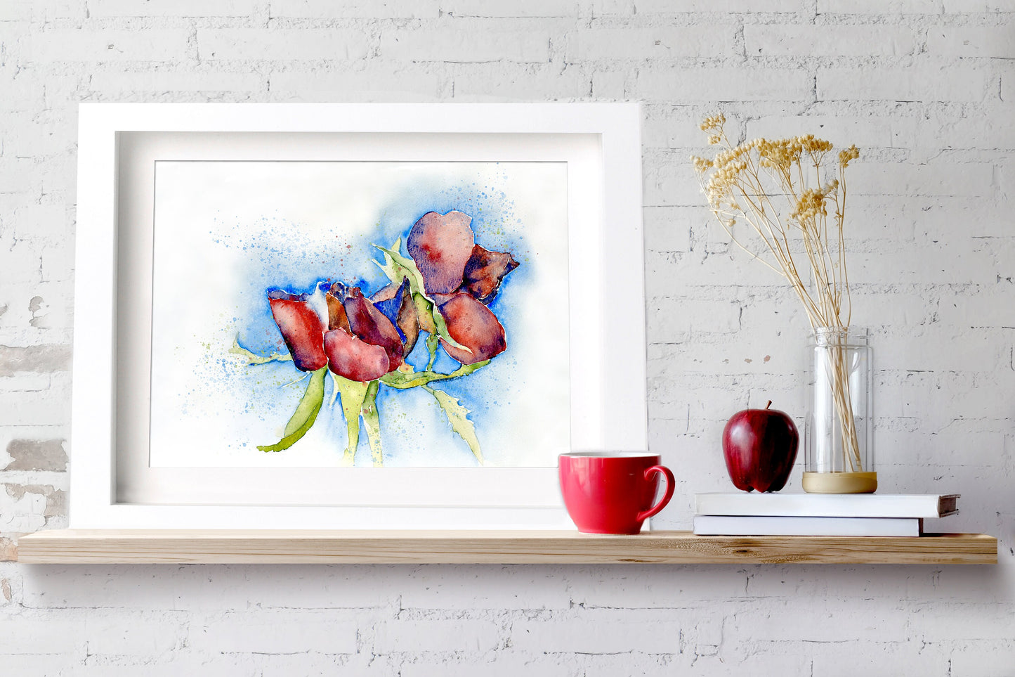 Watercolor Rose Digital Print