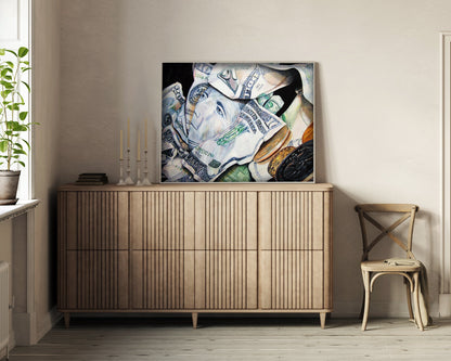 Money Oil Painting Print