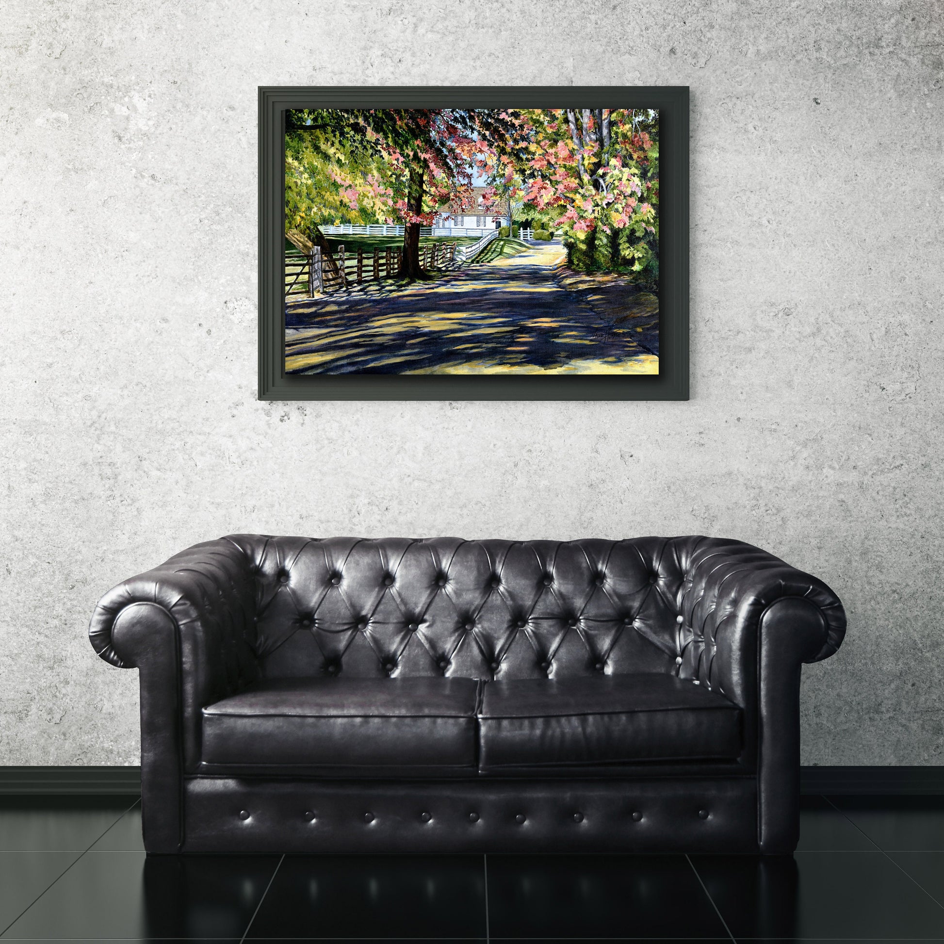 Large digital art download of a serene countryside path.
