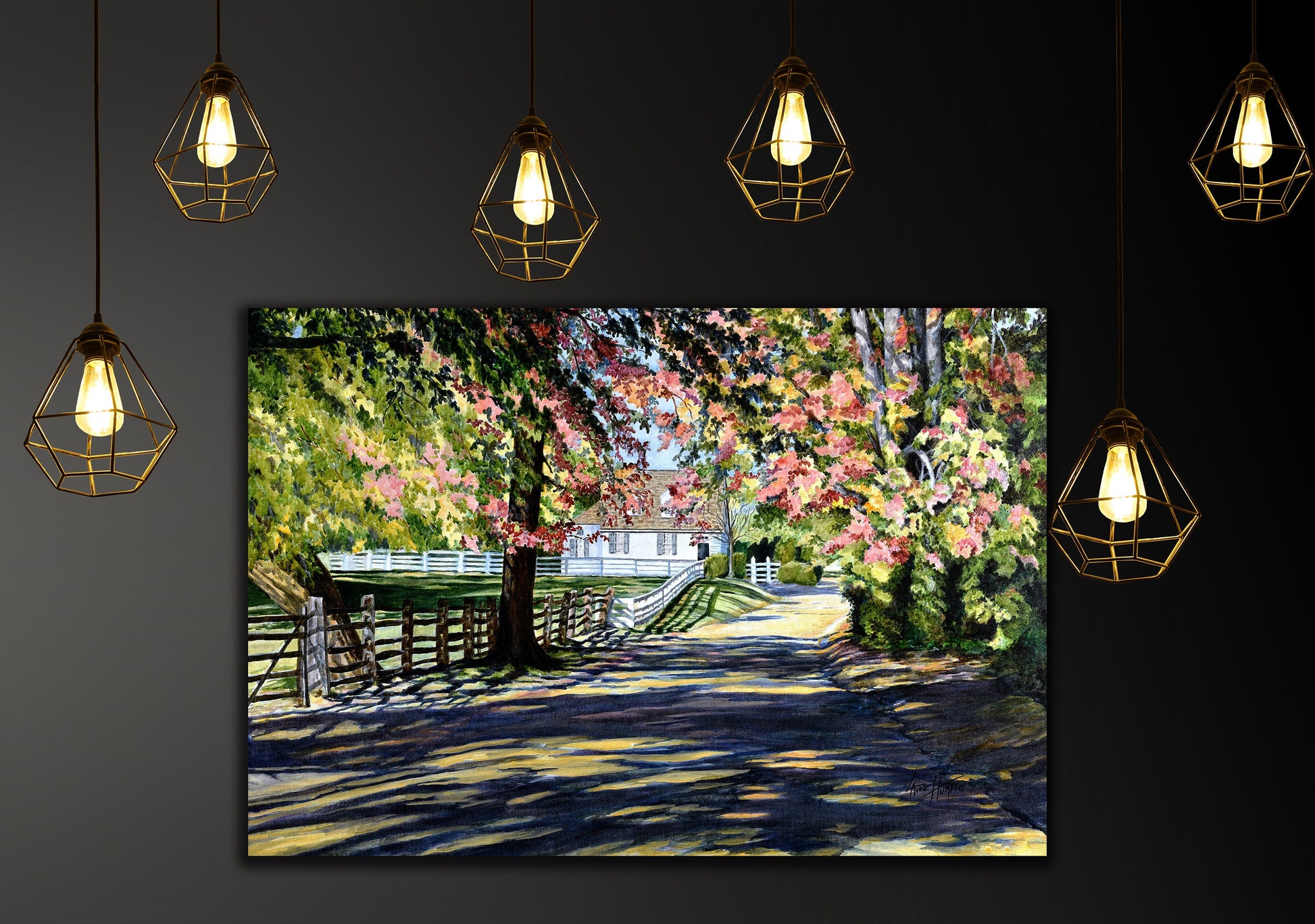 Elegant farmhouse digital artwork for creating a stunning focal wall.
