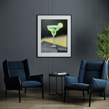Retro Cocktail Margarita Bar Art Print