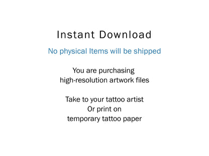 The Scream Tattoo Design – Instant Download