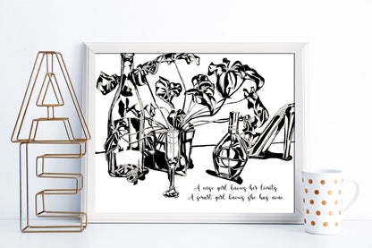"Instant download wall art with inspirational design in versatile sizes"
