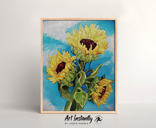 Sunflower Digital Art Print
