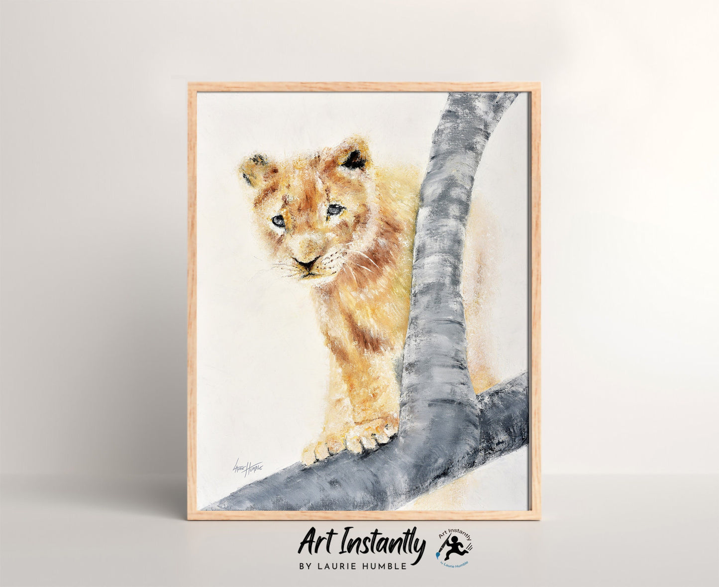 Safari Nursery Decor Set of 3 prints Lion Elephant Giraffe Printable Wall Art