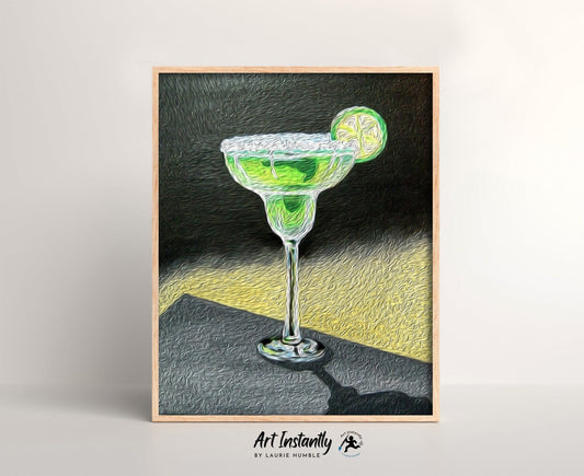Retro Cocktail Margarita Bar Art Print