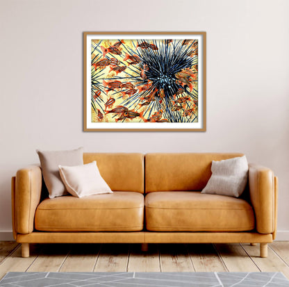 School Of Fish and Sea Anemone Watercolor Painting Digital Print Large Ocean Sea Life Printable Wall Art Instantly