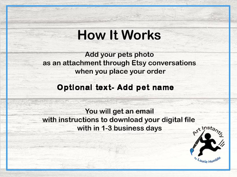 Custom Pet Portrait Download, Funny Wanted Poster Art, Personalized Pet Memorial Gift, Printable Dog or Cat Wall Art, Instant Decor