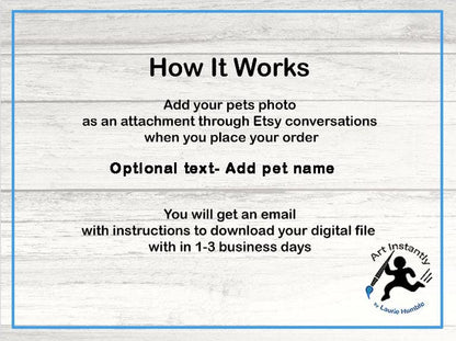 Funny Custom Pet Portrait, Personalized Devil Dog Art, Pet Memorial Gift, Instant Printable Wall Art, Custom Dog or Cat Poster Art Instantly